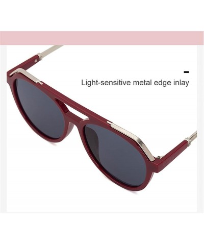 Retro Men and Women Street Sunglasses Outdoor Sun Shading Beach (Color : C, Size : Medium) Medium B $16.50 Designer