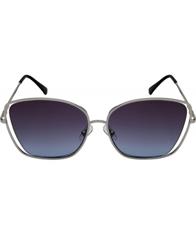 Edge I-Wear Large Cutout Square Sunglasses for Women Spring Hinges 3192S-FLOCR-4(S.gybu) $8.79 Square