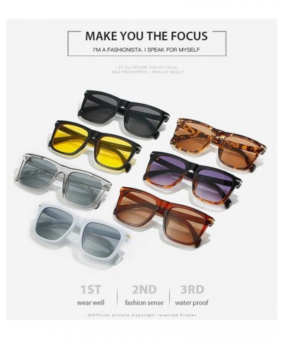 Square Frame Men And Women Vacation Beach Sunglasses Shopping Driving Trend UV400 Sunglasses Gift 6 $13.88 Designer