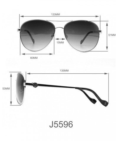 Women's J5596 Stylish Metal Aviator Pilot Sunglasses with Uv400 Protection. Glam Gifts for Her, 60 Mm Gold $16.12 Aviator