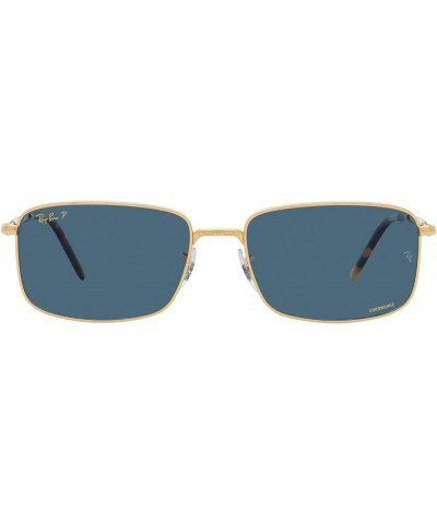 Rb3717 Rectangular Sunglasses Legend Gold/Polarized Blue $94.41 Rectangular