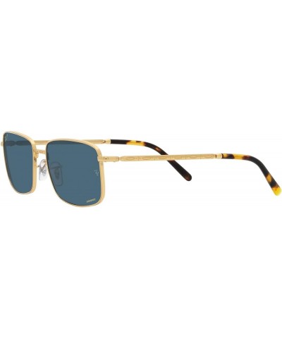 Rb3717 Rectangular Sunglasses Legend Gold/Polarized Blue $94.41 Rectangular