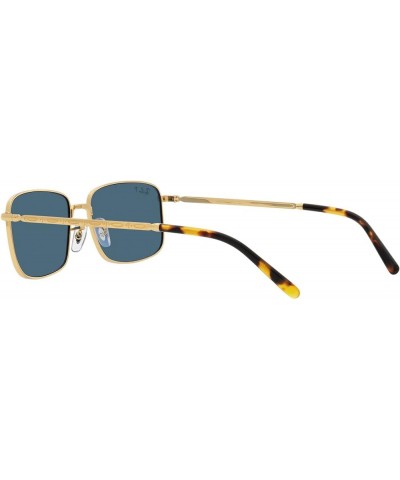 Rb3717 Rectangular Sunglasses Legend Gold/Polarized Blue $94.41 Rectangular