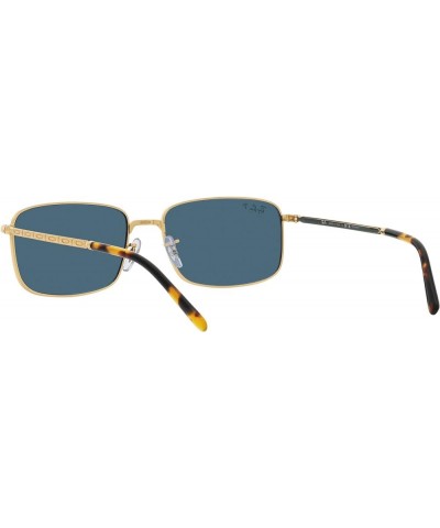 Rb3717 Rectangular Sunglasses Legend Gold/Polarized Blue $94.41 Rectangular