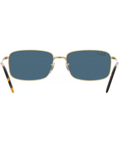 Rb3717 Rectangular Sunglasses Legend Gold/Polarized Blue $94.41 Rectangular