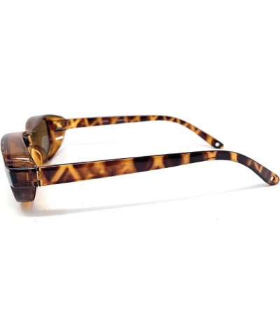 The Mini Fit Over Glasses, OTG, Polarized Unisex Wrap-Around Sunglasses for Men and Women Oval - Tortoise With Amber Lens $11...