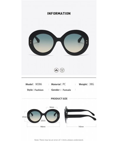 Retro Round Fashion Man Woman Sunglasses Outdoor Photo Decoration Trendy Sunglasses Gift A $15.10 Designer