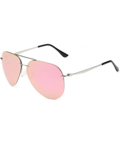 Premium Colorful Reflective Mirror Lens Metal Frame Aviator Sunglasses(C6) $11.13 Aviator