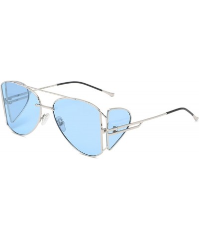 Metal Punk Polarized Sunglasses for Men and Women (Color : A, Size : Medium) Medium F $19.66 Designer