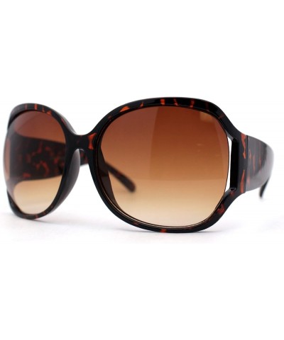 Classy Womens Minimal Oversized Plastic Butterfly Sunglasses Tortoise / Brown $8.97 Oversized