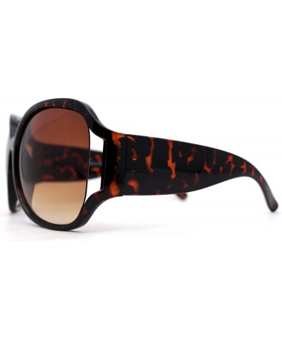 Classy Womens Minimal Oversized Plastic Butterfly Sunglasses Tortoise / Brown $8.97 Oversized