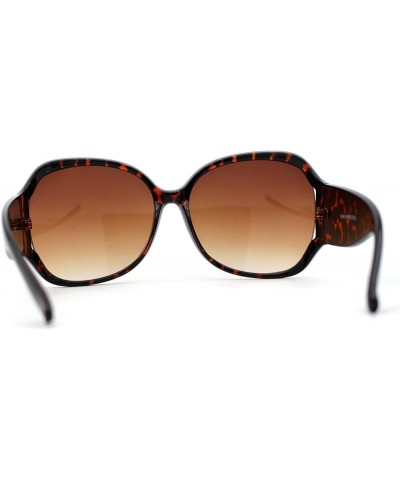 Classy Womens Minimal Oversized Plastic Butterfly Sunglasses Tortoise / Brown $8.97 Oversized