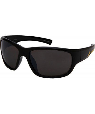 Edge I-Wear Wrap Shaped Sport Sunglasses for Men 570108-FM-1(BLK) $9.33 Wayfarer