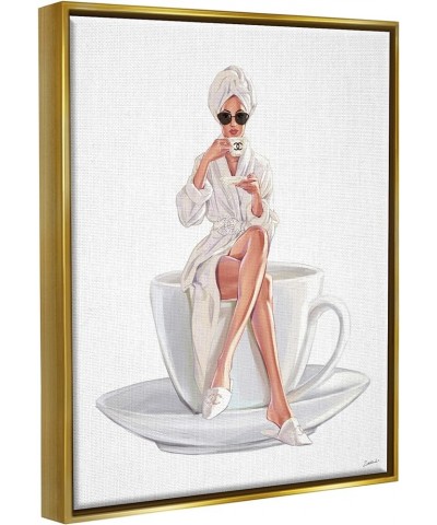 Chic Woman Robe Coffee Cup Designer Logo Sunglasses, Design by Ziwei Li Gold Floater Framed 16 x 20 $15.91 Rectangular