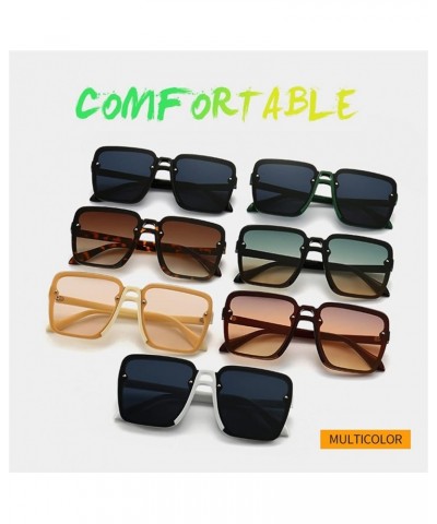 Men And Women Fashion Large Sunglasses Frame Outdoor Vacation Driving Trendy UV400 Sunglasses Gift 5 $14.47 Designer