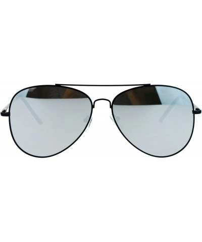 Mirror Lens Metal Rim Officer Style Pilots Sunglasses Silver Mirror $8.37 Pilot