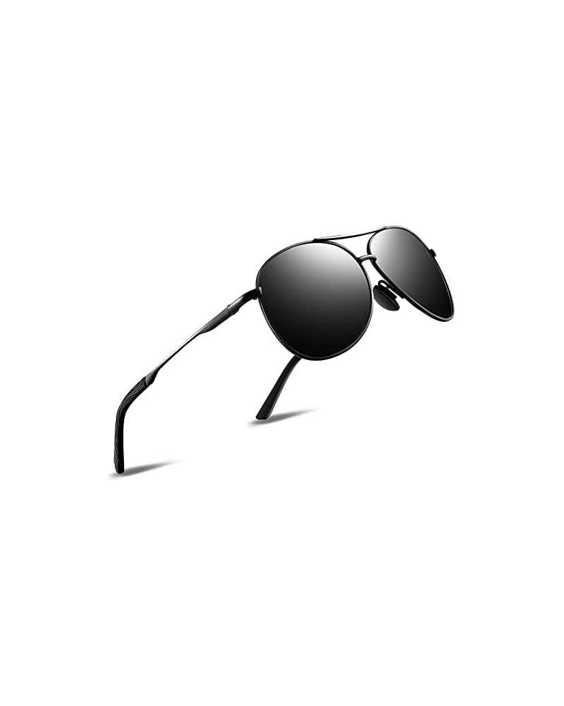 Classic Aviator Sunglasses for Men Women Driving Sun glasses Metal Frame Polarized Lens UV Blocking S9824 Grye $20.47 Oval