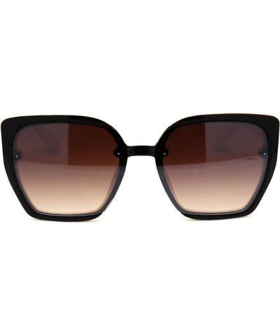 Womens 90s Designer Fashion Squared Butterfly Sunglasses Brown White Brown $7.48 Butterfly