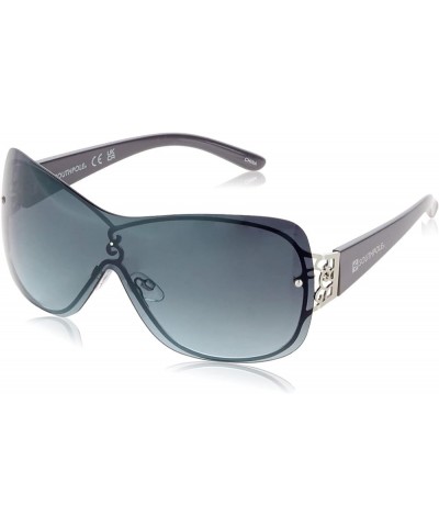 1077sp Women's Uv Protective Rectangular Shield Sunglasses. Cool Gifts for Her, 133 Mm Silver & Grey $10.02 Rectangular