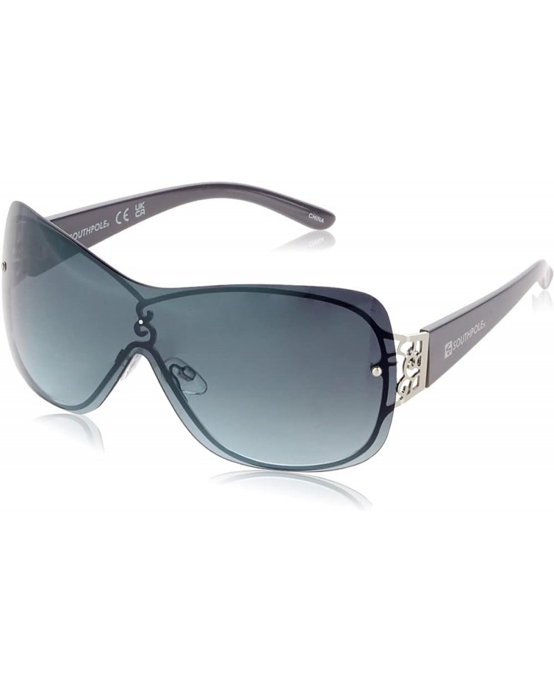 1077sp Women's Uv Protective Rectangular Shield Sunglasses. Cool Gifts for Her, 133 Mm Silver & Grey $10.02 Rectangular