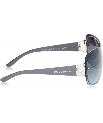 1077sp Women's Uv Protective Rectangular Shield Sunglasses. Cool Gifts for Her, 133 Mm Silver & Grey $10.02 Rectangular