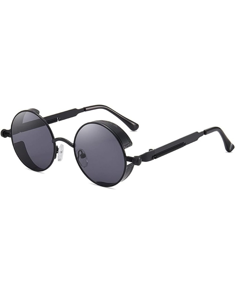 Retro Round Frame Metal Men And Women Punk Fashion Beach Driving Fashion Sunglasses C $18.11 Round