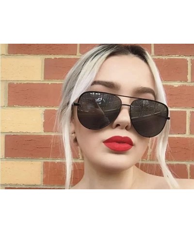 Polarized Sunglasses for Women Men Oversized Classic Retro Sun Glasses UV400 Protection Metal Frame Blue $10.56 Oval