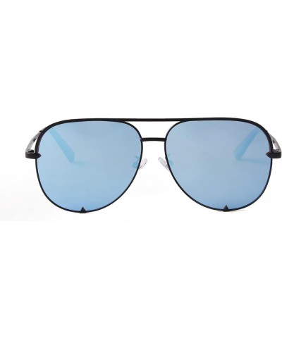 Polarized Sunglasses for Women Men Oversized Classic Retro Sun Glasses UV400 Protection Metal Frame Blue $10.56 Oval