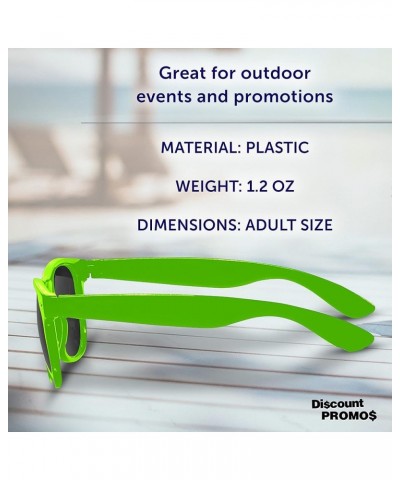 Sunglasses - Plastic Tahiti Glasses - Classic Style Sunglass Blank - Lime Green $28.04 Oval