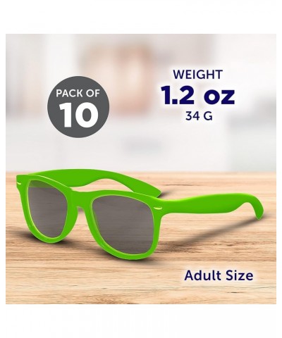 Sunglasses - Plastic Tahiti Glasses - Classic Style Sunglass Blank - Lime Green $28.04 Oval