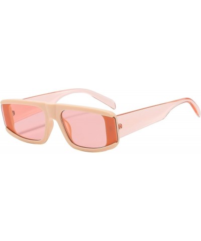 Square Retro Men and Women Outdoor Sunglasses, Holiday Beach Party Glasses (Color : G, Size : Medium) Medium E $15.54 Designer