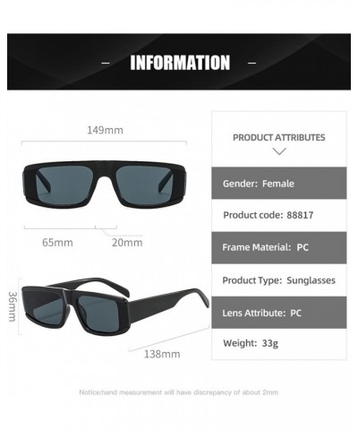 Square Retro Men and Women Outdoor Sunglasses, Holiday Beach Party Glasses (Color : G, Size : Medium) Medium E $15.54 Designer