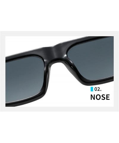 Square Retro Men and Women Outdoor Sunglasses, Holiday Beach Party Glasses (Color : G, Size : Medium) Medium E $15.54 Designer