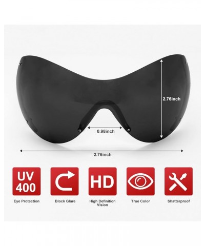 Wrap Around Y2k Sunglasses For Women Men, Futuristic Oversized Shield Rimless Sun Glasses Fashion Vintage Shades White-black ...