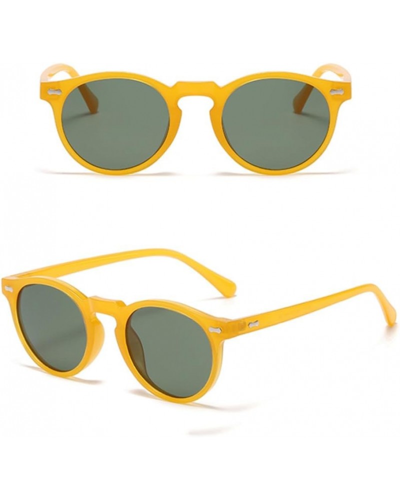 polarized sunglasses for men driving round sun glasses for women uv400 green brown summer accessories Yellow With Green $19.2...