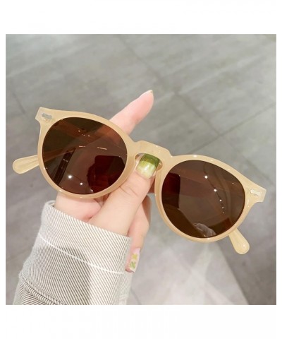 polarized sunglasses for men driving round sun glasses for women uv400 green brown summer accessories Yellow With Green $19.2...