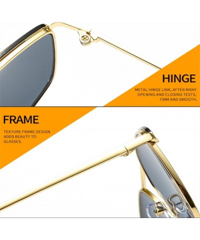 Sunglasses Women Men Metal Frame Color Gradients Lens Sunglasses 3 $20.50 Rectangular