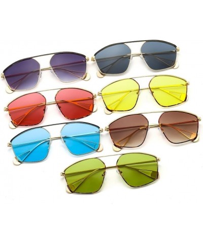 Sunglasses Women Men Metal Frame Color Gradients Lens Sunglasses 3 $20.50 Rectangular