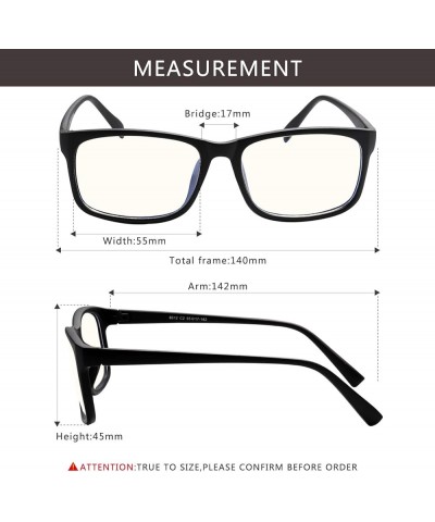 Radiation Protection glasses Square Eyeglasses Frame Anti Blue Light Blocking glasses Matte Black $10.92 Rimless