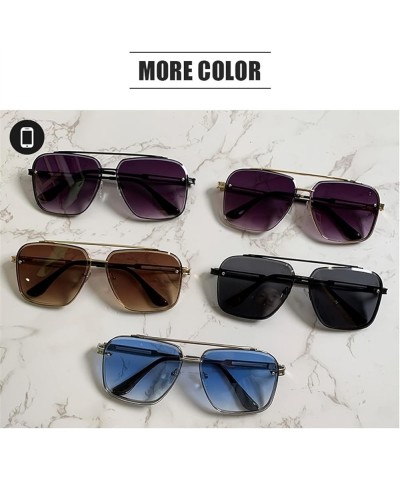 Metal Frame Too Men's Street Sunglasses Women's Outdoor Holiday Glasses (Color : C, Size : Medium) Medium A $14.82 Designer