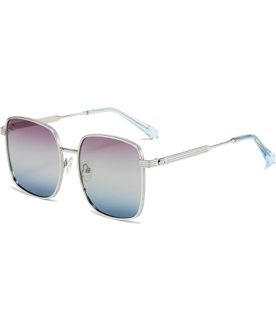 Unisex Polarized Sunglasses 100% UV Protection Square Metal Frame E $28.25 Designer