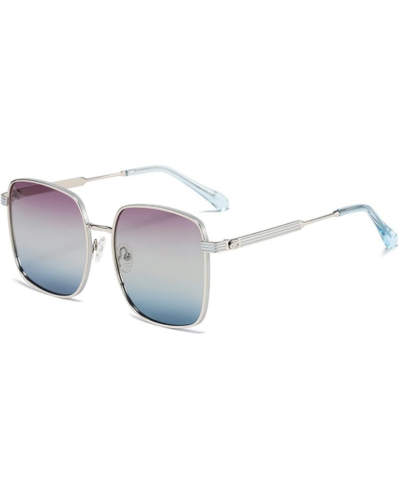 Unisex Polarized Sunglasses 100% UV Protection Square Metal Frame E $28.25 Designer