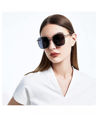 Unisex Polarized Sunglasses 100% UV Protection Square Metal Frame E $28.25 Designer