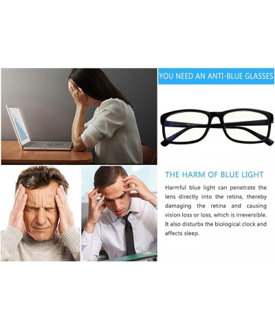 Radiation Protection glasses Square Eyeglasses Frame Anti Blue Light Blocking glasses Matte Black $10.92 Rimless