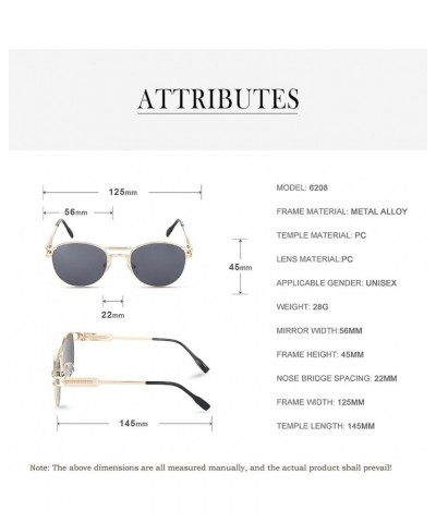 Round Frame Men and Women Street Shooting Sunglasses Holiday Sports Sunshade Beach Decoration Glasses (Color : H, Size : Medi...