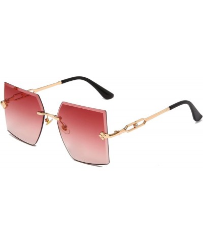 Frameless Diamond Studded Sunglasses Fashion Street Photography Outdoor Vacation Decorative Sunglasses (Color : A, Size : Med...