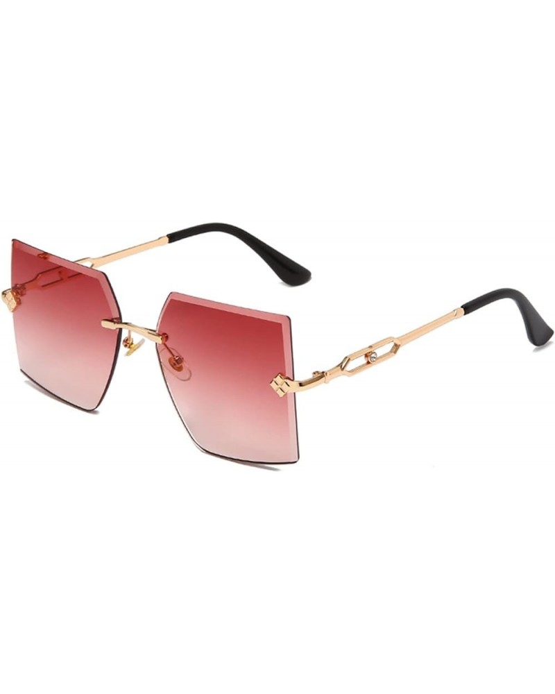 Frameless Diamond Studded Sunglasses Fashion Street Photography Outdoor Vacation Decorative Sunglasses (Color : A, Size : Med...