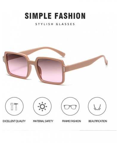 Fashion Square Men and Women Sunglasses Outdoor Wear Sunglasses Vacation Beach Decoration Sunglasses (Color : 4, Size : One S...