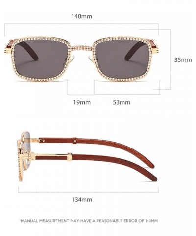 Shining Small frame Square Rhinestone Sunglasses Women Diamond Female crystal Sun Glasses Luxury Bling Goggles Blue $10.65 Go...