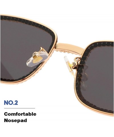 Shining Small frame Square Rhinestone Sunglasses Women Diamond Female crystal Sun Glasses Luxury Bling Goggles Blue $10.65 Go...